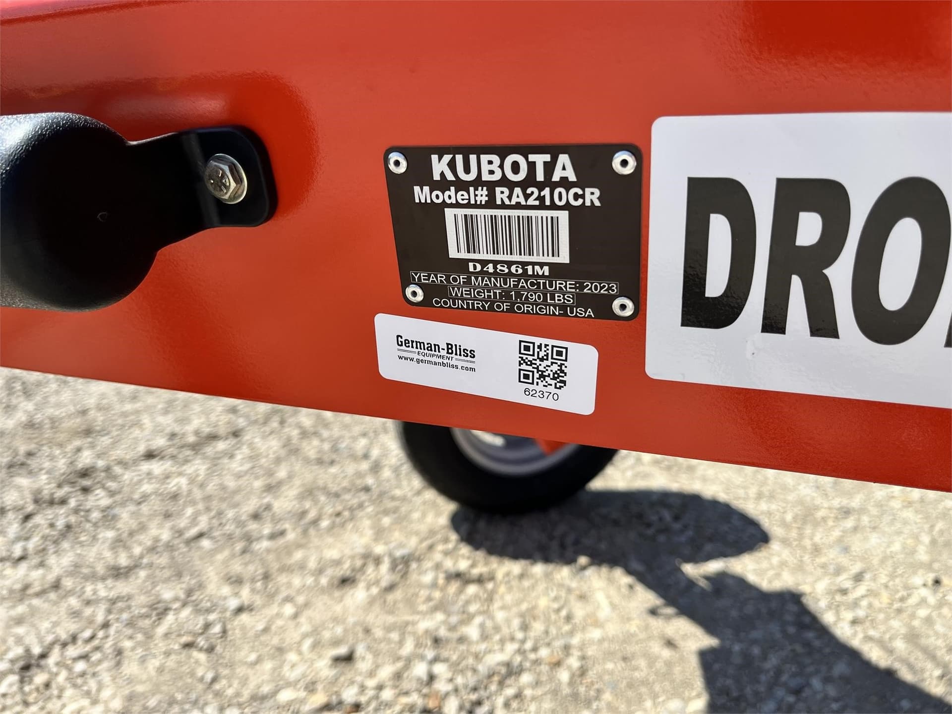 KUBOTA RA210CR - German-Bliss Equipment Inc.